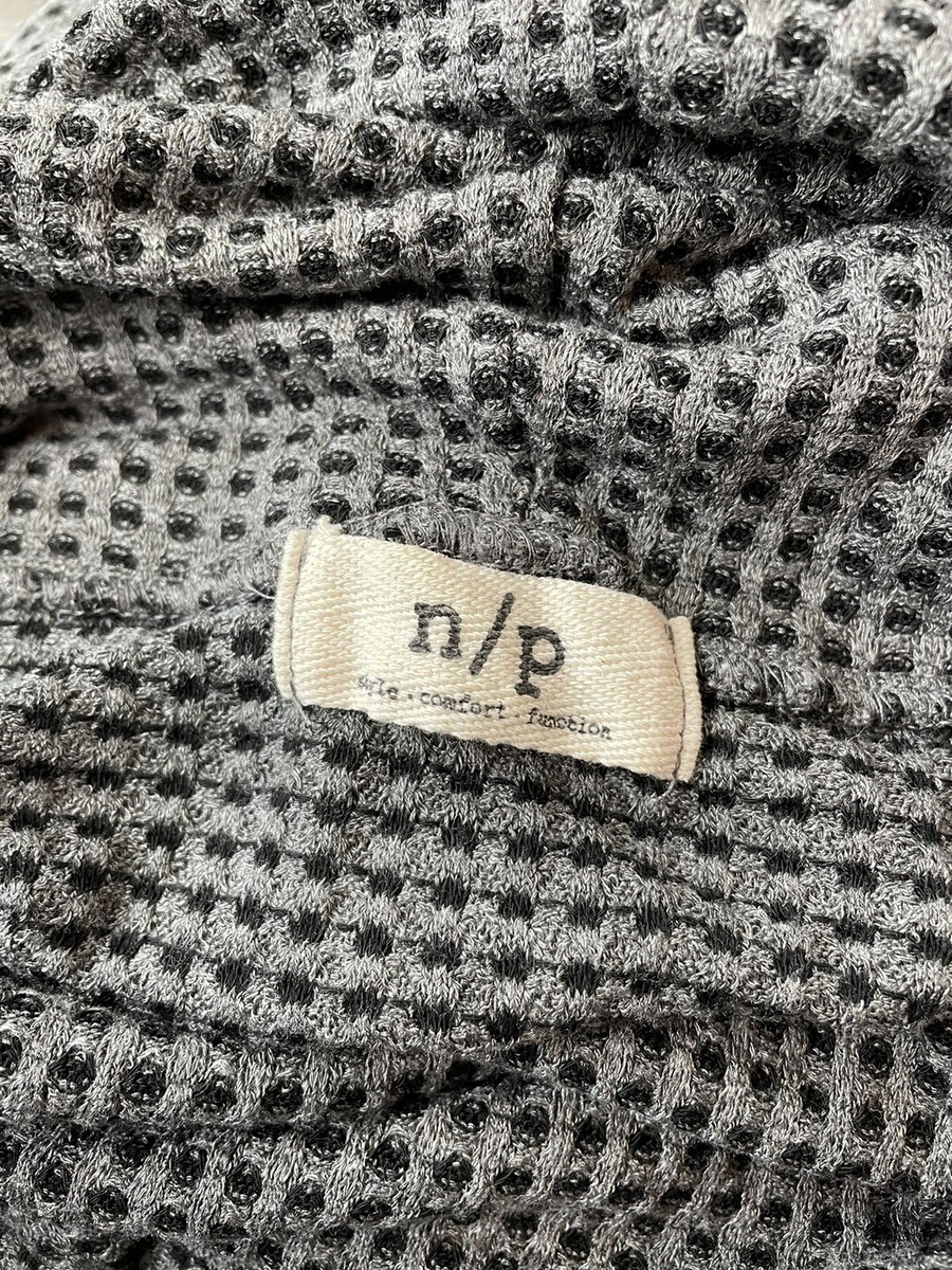 n/p Gray Waffle Knit Sweater M Pullover Cowl Neck Soft View 4