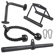 Workout Cable Machine Attachment for Home Gym, LAT Pulldown Attachments, Cabl...
