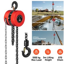 Hebelzug, 1 T Kapazit&auml;t Handkettenzug Kettenzug Seilzug Mechanischer Lastbremse