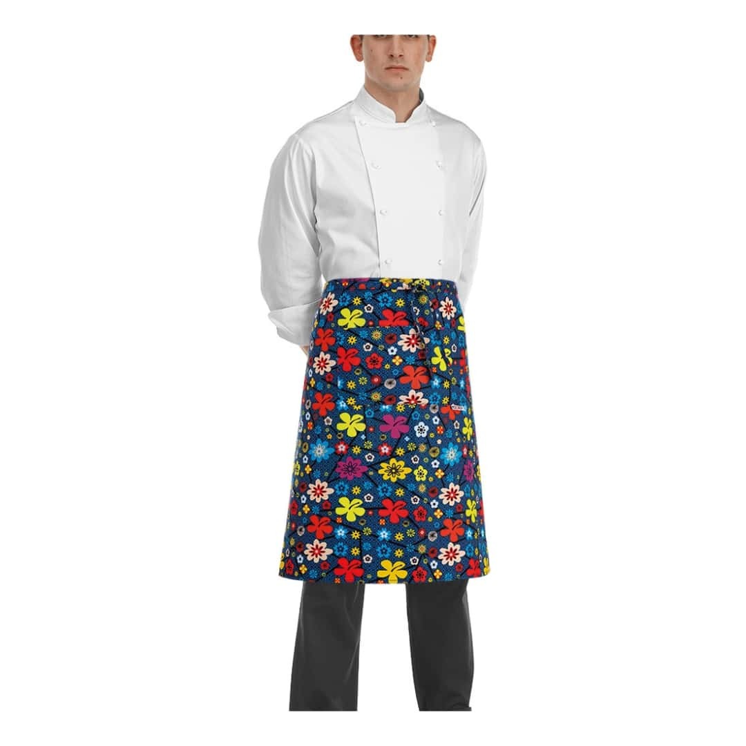 Daisy Blue Cotton Chef Apron - EGOCHEF - Waiter