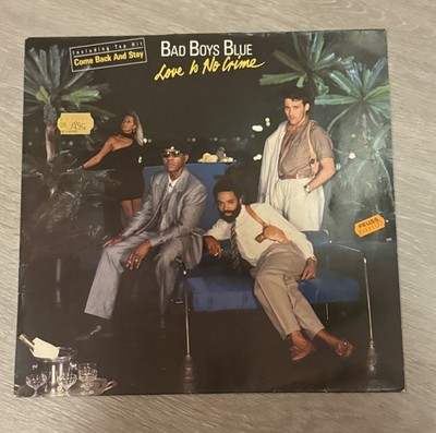 Bad Boys Blue Love Is No Crime ORIGINAL EU NEAR MINT Coconut Vinyl LP