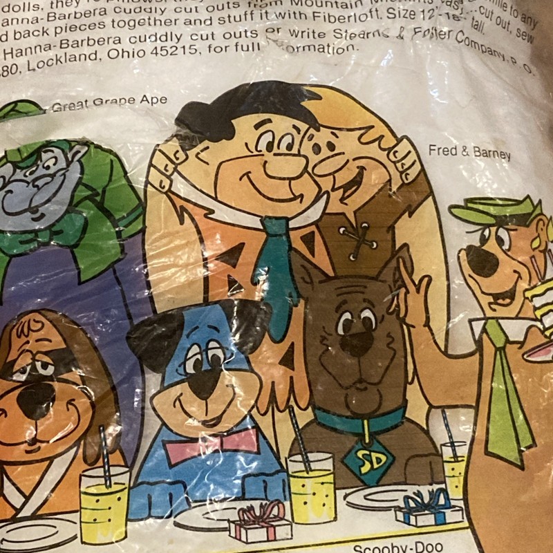 Vintage Hanna Barbera Plush Filler Scooby Doo Hong Kong Phooey Great Grape Ape