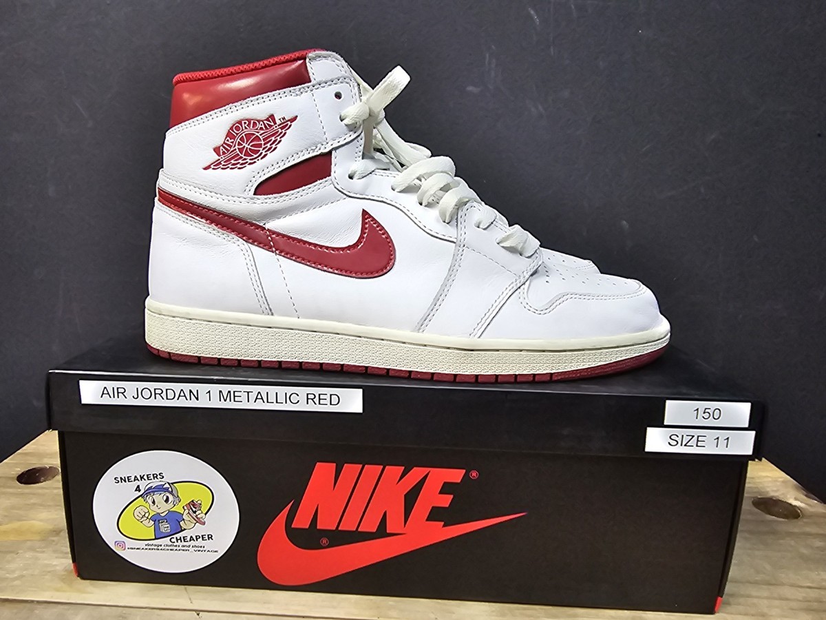 Size 11 - Air Jordan 1 Retro OG High Metallic Red Excellent 