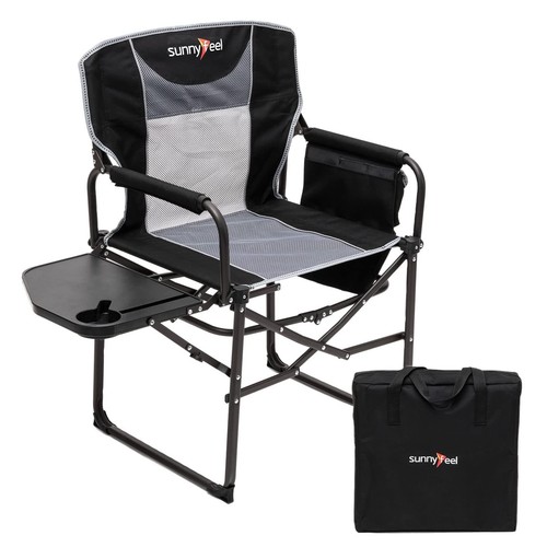 Oversized Camping Directors Chair, Portable Folding Lawn Chairs for Adults He...