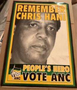 Vintage Original ANC Campaign Poster South Africa Chris Hain Anti Apartheid