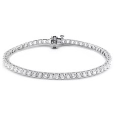 Solid 14K Gold Tennis Bracelet Classic 14.50 CT Round Lab-Grown Diamond D VVS1