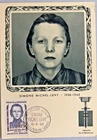 FRANCE FIRST DAY POST CARD 1958 SIMONE MICHEL LEVY 15F HEROS DE LA RESISTANCE