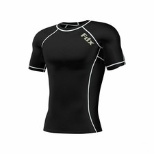 FDX Mens Compression Armour Base Layer Top Half Sleeve Thermal Gym Sports Shirt