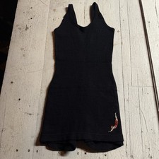 Jantzen Vintage 1920s 20s Black Wool Swimsuit Bathing Suit Art Deco