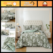 King Size Green Comforter Set 104x90  Luxury Fluffy Down Alternative Bedding 