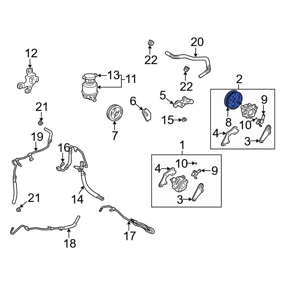 For Lexus ES330 2004-2006 Lexus 4431128111 Power Steering Pump Pulley — 第 4/4 张图片