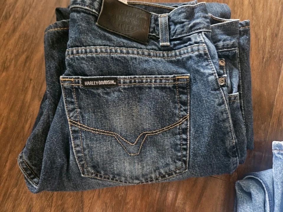 Pantalones de mezclilla Harley Davidson para hombre calce relajado 34x34 lote de 6 pares 103819 Foto 4 de 4