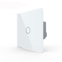 Livolo Touch Lichtschalter Wandschalter Schalter Ein/Aus Glasrahmen Glas Weiß