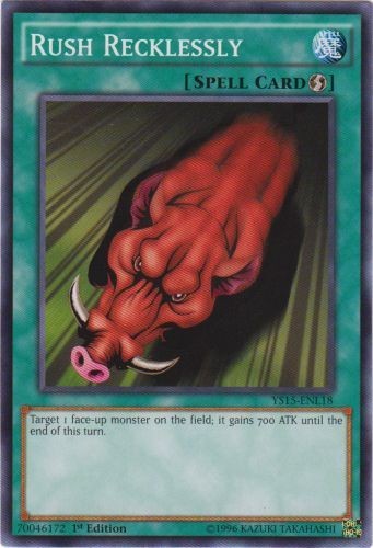 3 x Rush Recklessly - YS15-ENL18 - Common - 1st Edition Near Mint, English YGO