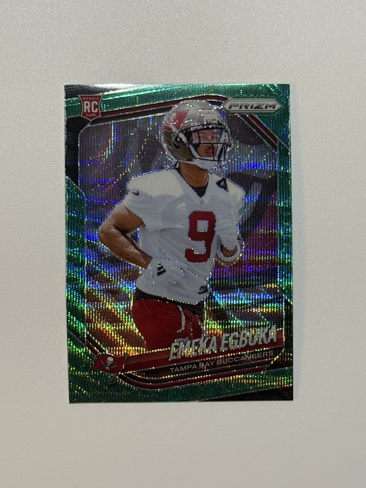 Emeka Egbuka RC Rookie 2025 Prizm - Green Wave #351 Tampa Bay Buccaneers