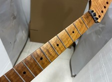 Reverse head 22 fret AAA Roasted Flame maple electric guitar neck Locking Nut