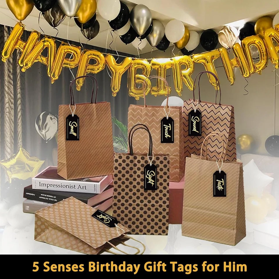 5 Senses Gift Tags Set - Five Senses Card for Him - Anniversary, Valentine'S Day - Image 4 of 4