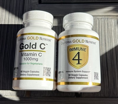 California Gold Nutrition 2 Pack Gold C & Immune 4 1000mg Vitamin C +