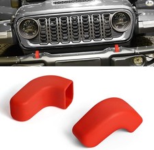 2PCS Red Tow Hook Covers for Front Bumper, Compatible with 2007-202 Color: Red