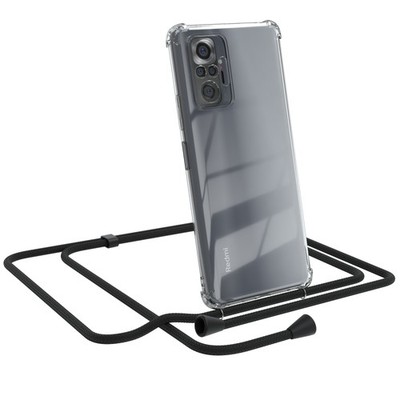 Für Xiaomi Redmi Note 10 Pro Handyhülle zum Umhängen Kordel Tasche Kette Schwarz