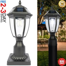 Solar Post Lights, 6000K Dusk to Dawn Solar L...