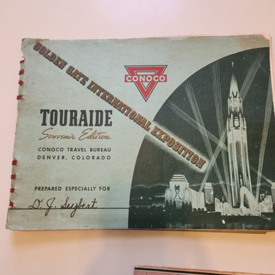Vtg Conoco Golden Gate Expo Touraide 1939 Souvenir B/W Photos w History of Sites