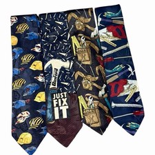 (4) Vintage 90's Home Improvement Tim The Tool Man Taylor's Tool Time Neck Tie