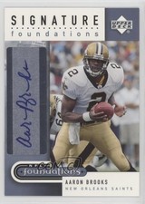 2005 Upper Deck NFL Foundations Signature Aaron Brooks #SF-AA Auto 10up
