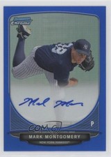 2013 Bowman Chrome Prospects Blue Refractor 13/150 Mark Montgomery Auto i6j