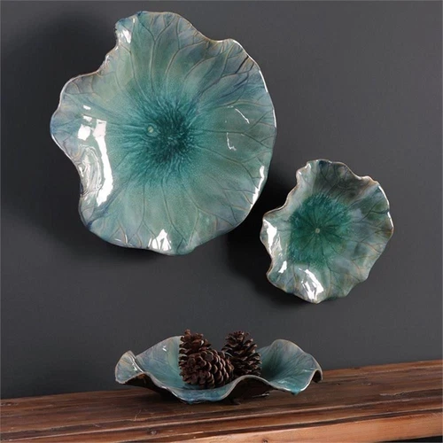 Uttermost Abella 3-Piece Coastal Ceramic Decorative Plate Set in Blue - Picture 2 of 6