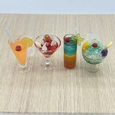 Cocktail drink Napkin Ring Set Of 4 Tropical Mixer Fun Lot