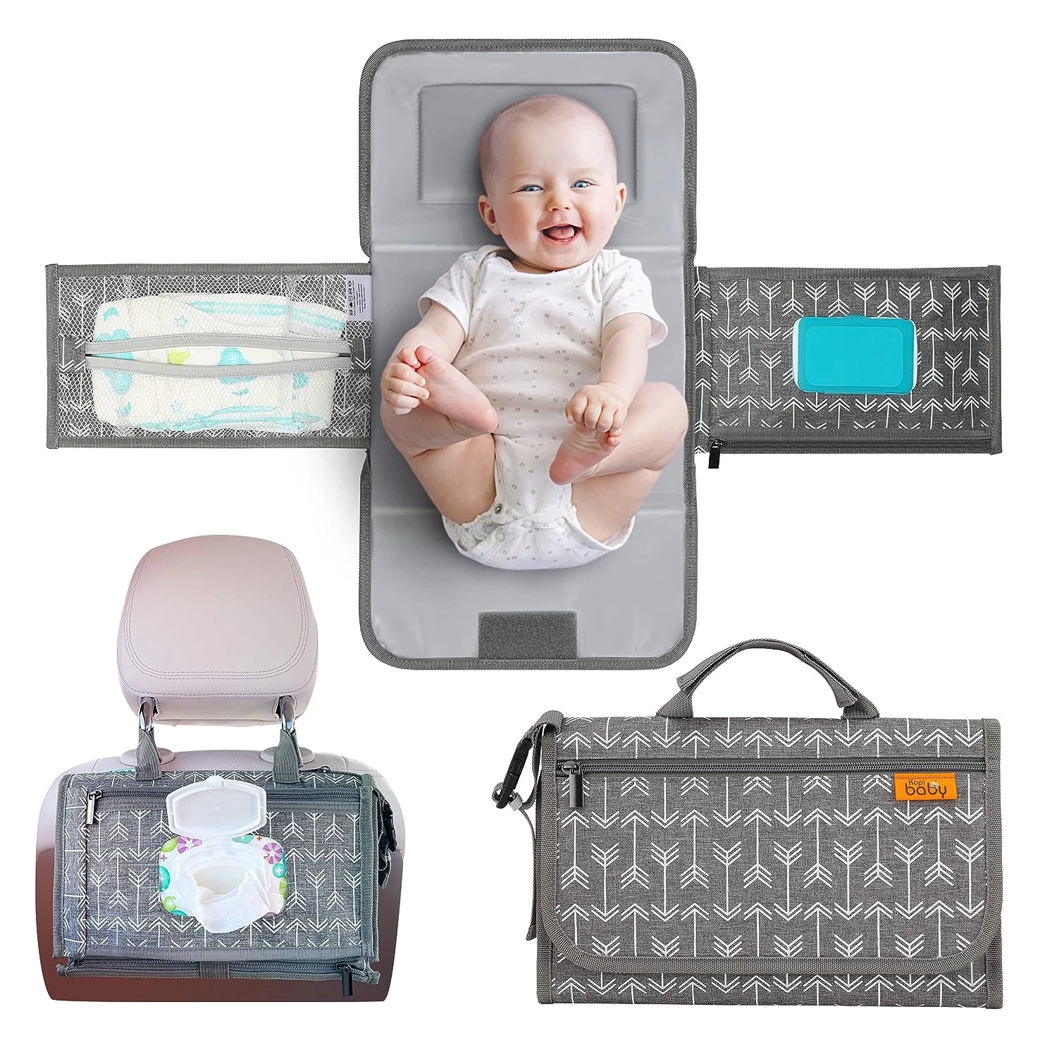 Portable Diaper Changing Pad - Baby Diaper Changer Travel Bag with Wipes Pocket
Opens in a new windo