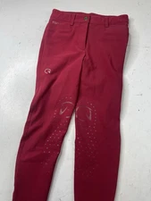 EGO7 Breeches Pants Size IT 36 US 0 Red/pink Riding Equestrian Horse BJUEJ