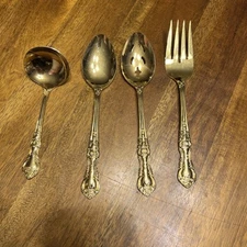 Home Concepts Stainless Gold-Plated Flatware Set of  4 Pieces