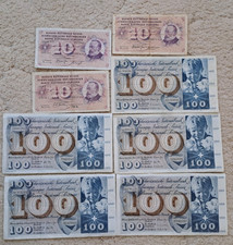 Switzerland 530 francs 1970s 1960s 100 x 5; 10 x 3 - see other sales