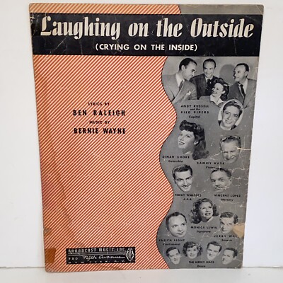 Vintage 1946 Laughing on the Outside (Crying on the Inside) Sheet Music