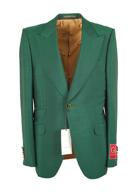 ジャケット GUCCI Suede blazer Gucci Green Blazer Sport Coat Size 44 IT / 34R U.S. New With