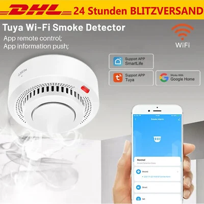 ABUS Rauchmelder Rauchwarnmelder WLAN Wi-Fi Feuermelder Tuya & Smartlife Brandmelder