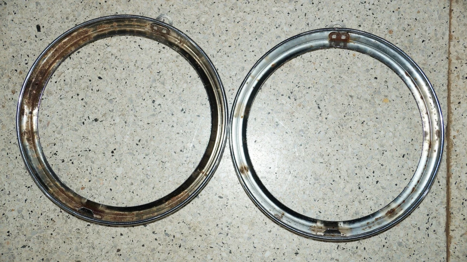 Farol X2 genuíno Cibié cromado surround Renault 8 R8S R8 Gordini - Imagem 4 de 4