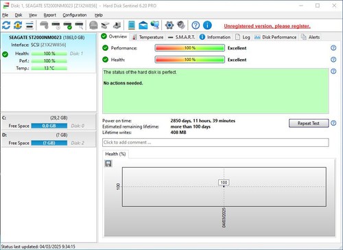 Discos SAS de 2TB 3.5" **100% SALUD** PN:0235G6YG HDP3500E G3 Huawei OceanStor - Photo 5/15