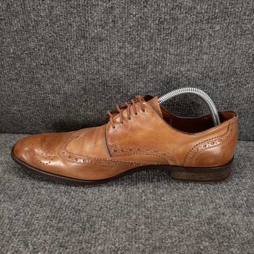 Massimo Matteo Cuoio Men's Size 9M Wingtip Leather Dress Shoes Made in Italy - Picture 6 of 17