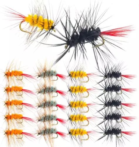 20 Pcs Fly Fishing Poppers Topwater Lures for Bass, Trout, Panfish, Bluegill