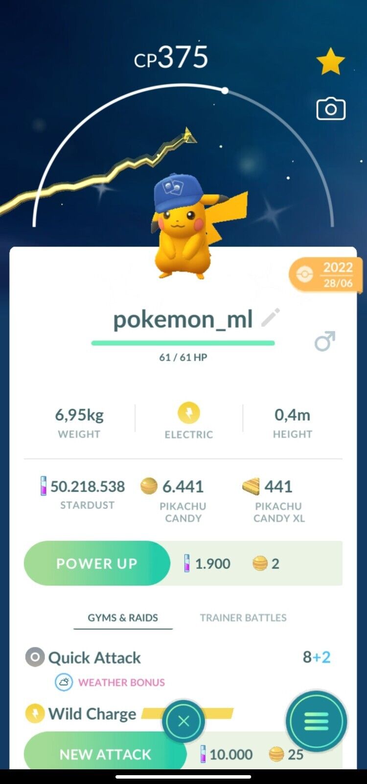 Pokémon GO Shiny Detective Pikachu – Trade 20.000 stardust (Read