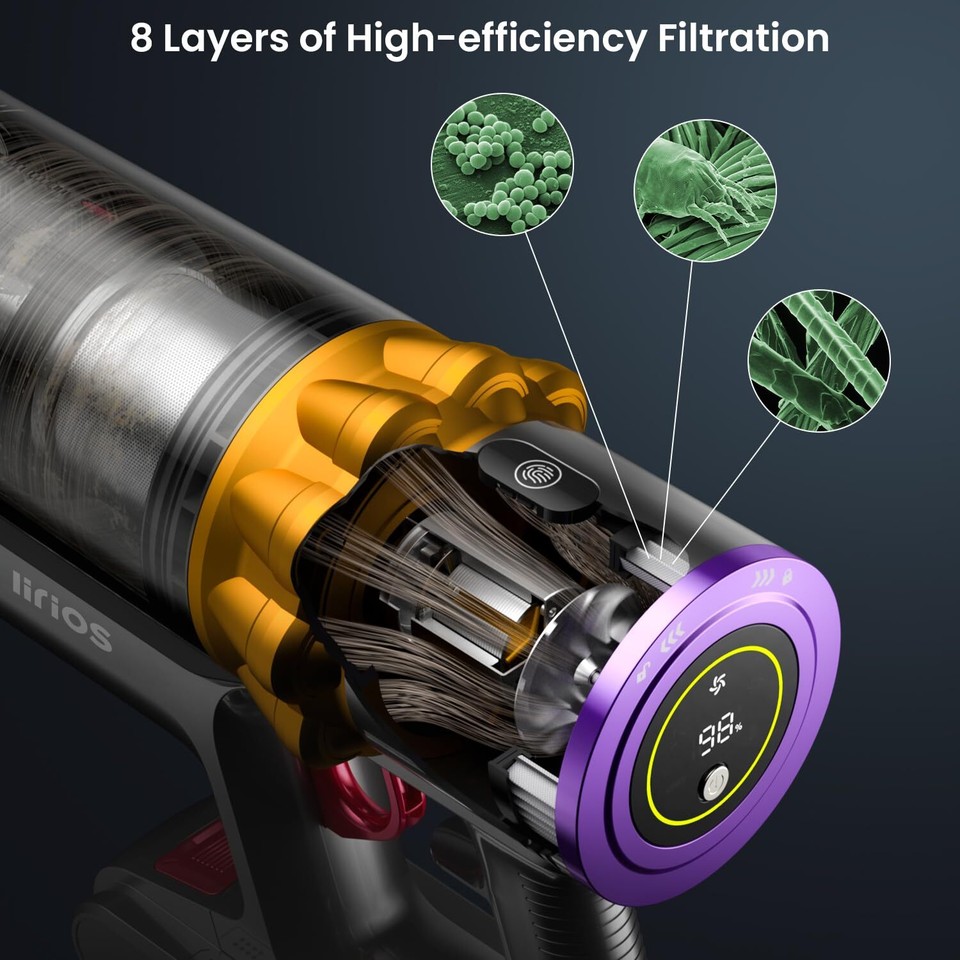 Cordless Vacuum Cleaner, 550W/45Kpa/65Mins Vacuum Cleaners for Home