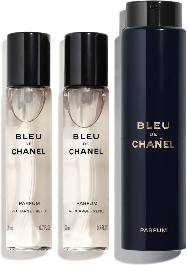 Bleu De Chanel Twist And Spray Parfum Travel Spray 3 x 0.7 oz -New