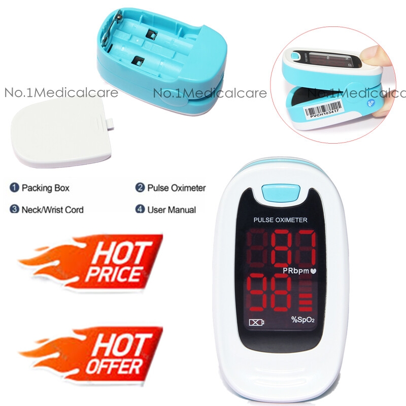US Seller Finger Tip Spo2 pulse Oximeter LED/OLED Blood Oxygen O2 Meter ...