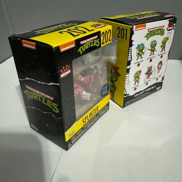 Funko Minis Nickelodeon TMNT: #201 RAPHAEL & #202 SPLINTER ¡Figuras de vinilo de 2,5"! Foto 4 de 4