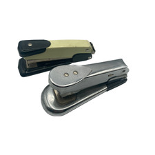 Arrow Fastener Co. (Morris Abrams) Chrome Staplers (2), Made in the USA, Vintage