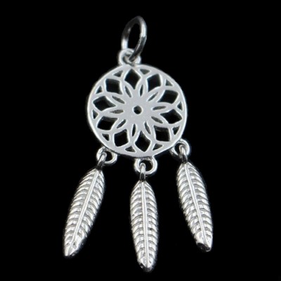 TRAUMFÄNGER-Traumfänger-925 Sterling Silber Anhänger/Charm/Halskette-Kette opt.