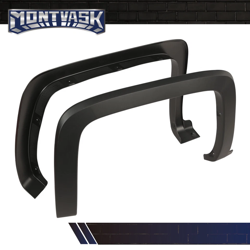 Factory Style Fender Flares Fit For 2014-2019 Chevy Silverado 1500 2500HD 3500HD Foto 3 de 4
